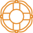 Orange life ring icon representing safety and emergency support RGC Shipping